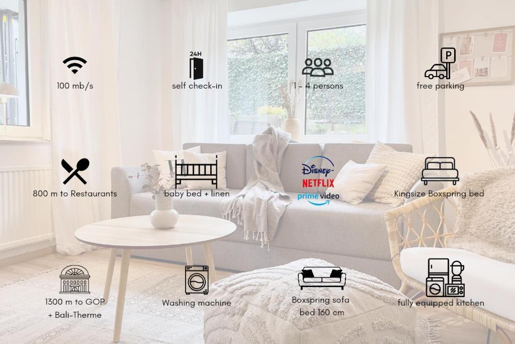 Stadt-Oase - Kostenlos Parken, Ruhig, Kliniken, Gop, Bali-Therme, Boxspringbett Bad Oeynhausen Dış mekan fotoğraf